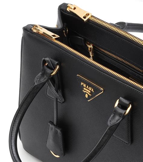 black saffiano leather tote prada